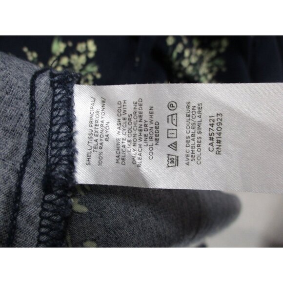 Loft Outlet Petite Floral Button-Front Dress with waist tie size 0P - Picture 7 of 9